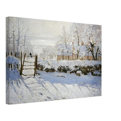 A Magpie In Winter Canvas Wall Art - mykodu