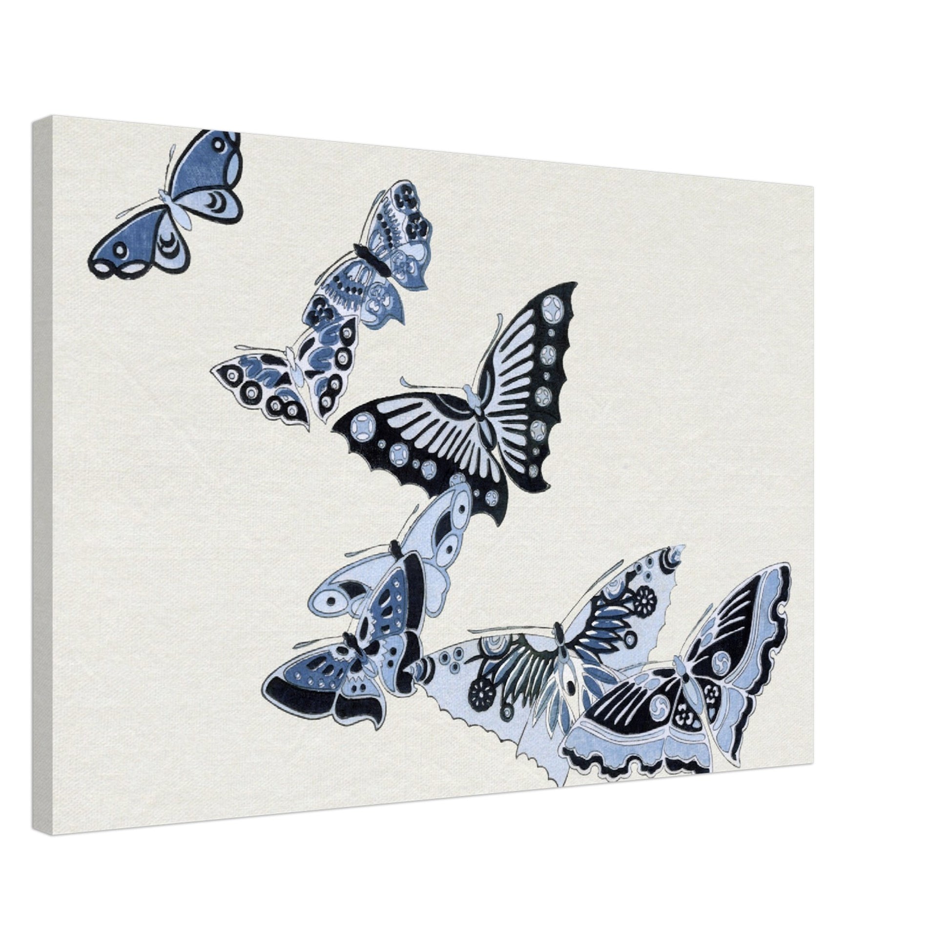 Blue Flutters Canvas Wall Art - mykodu