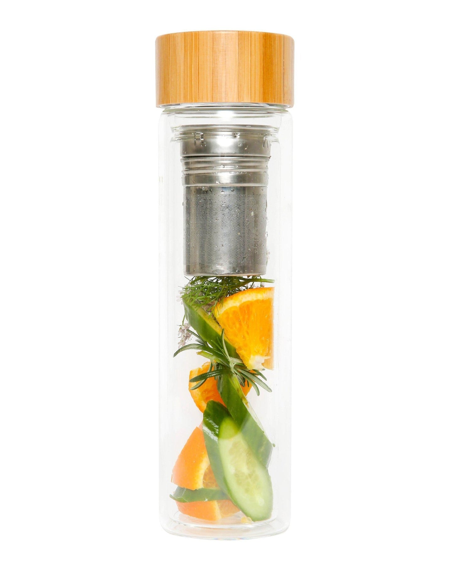 Kodu Glask - Glass Tea Infuser Bottle - Hot & Cold Liquids - mykodu