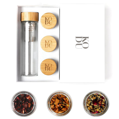 Kodu Tea & Infuser Gift Hamper - 9 Piece Luxury Gift Box - mykodu