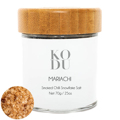 Mariachi – Smoked Chilli (Chili) Snowflake Sea Salt - Spicy Margarita Rim Sea Salt - mykodu