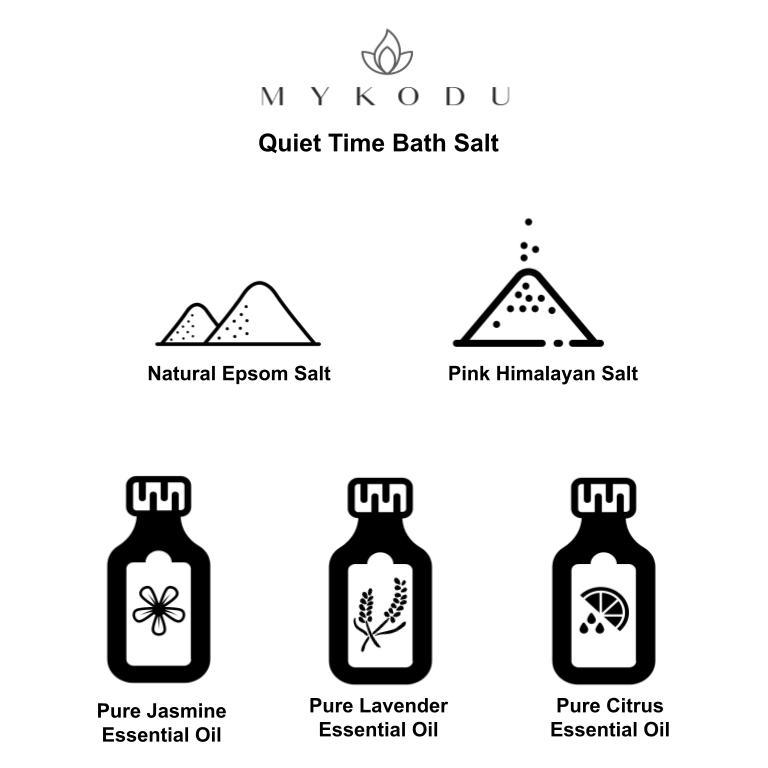 Pamper Gift Box - My Time, Herbal Tea, Epsom Salts & Bath Soak Gift Set - mykodu