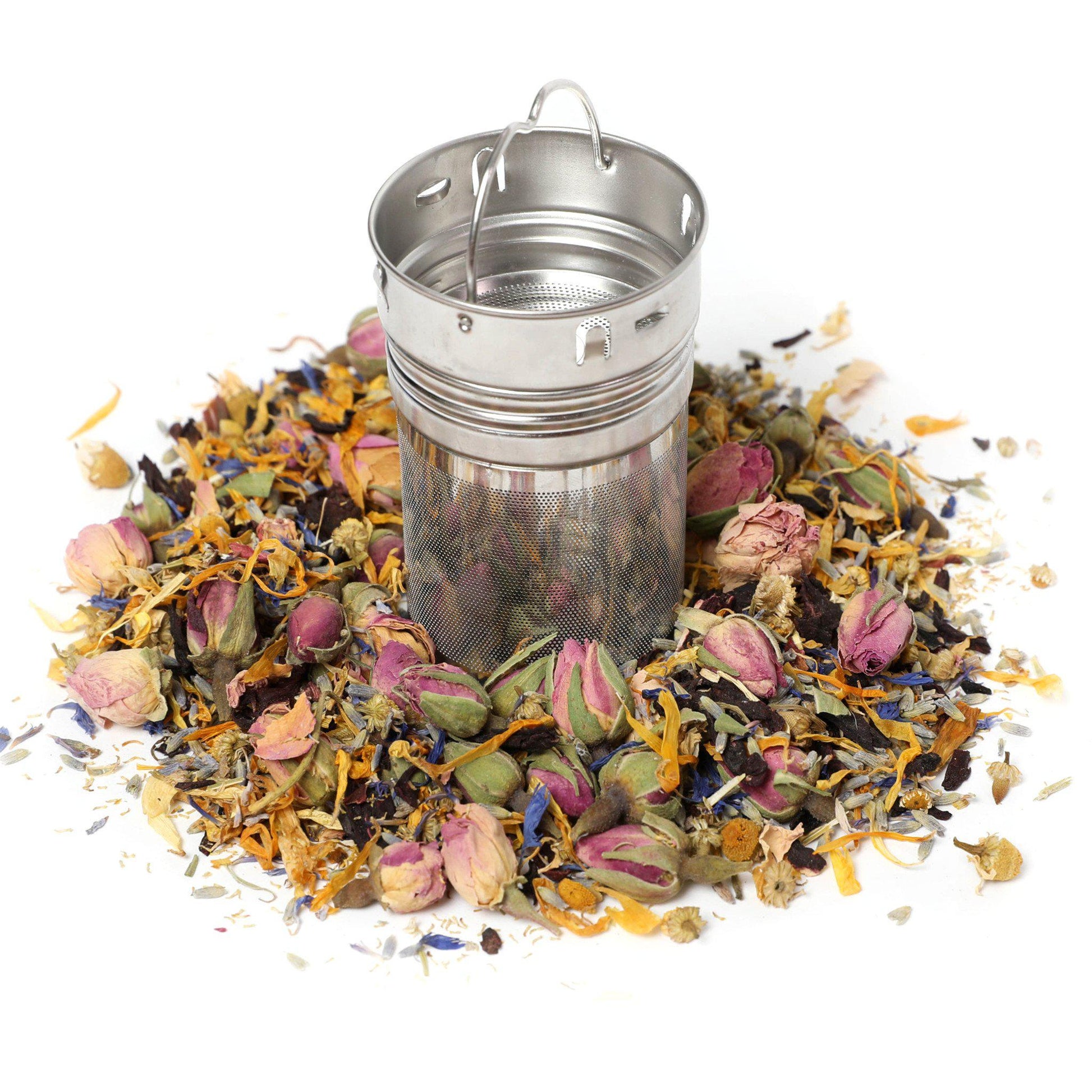 Rose Garden - Loose Leaf Tea Infusion - Rosebud, Chamomile, Lavender & Hibiscus Tea - mykodu