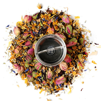 Rose Garden - Loose Leaf Tea Infusion - Rosebud, Chamomile, Lavender & Hibiscus Tea - mykodu