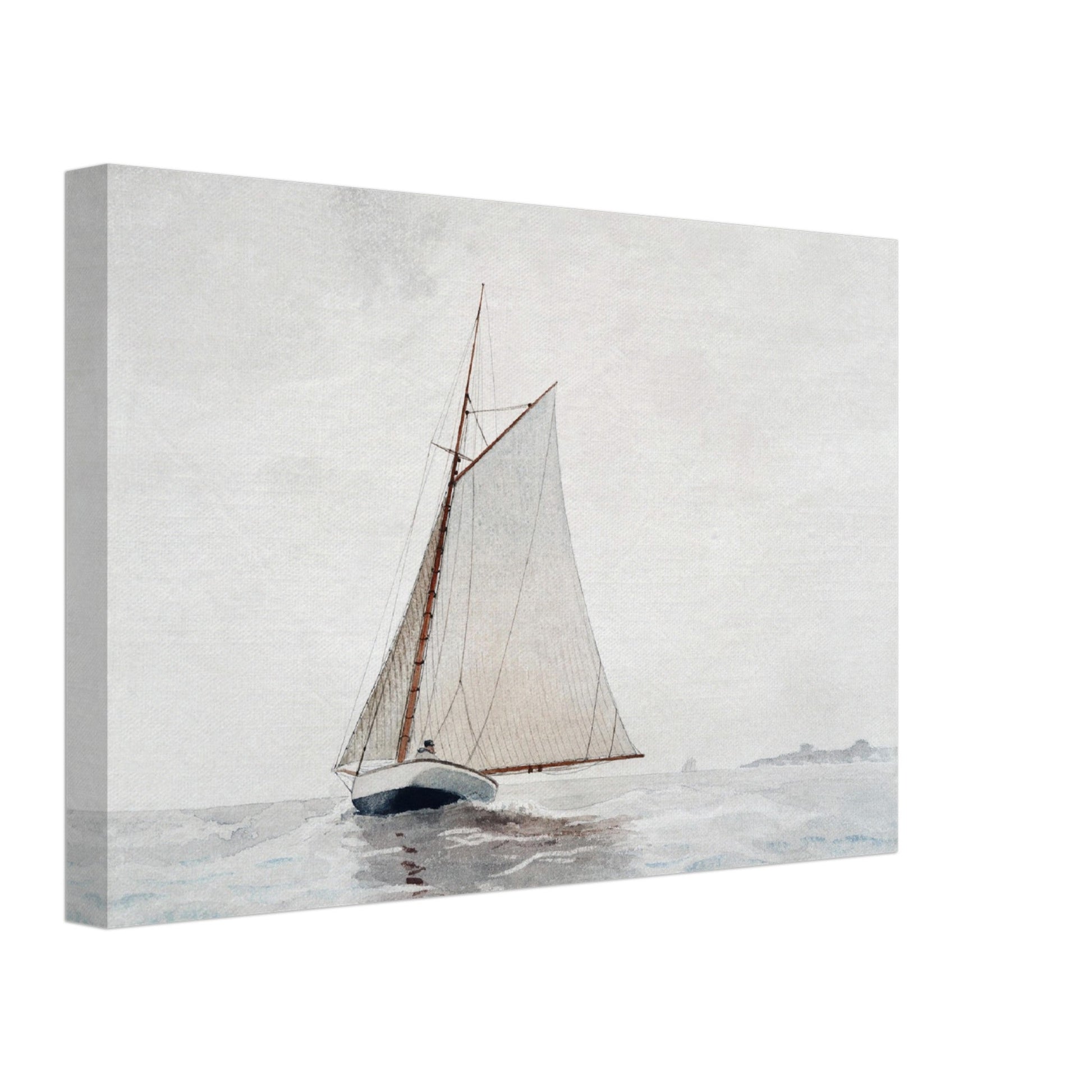 Sailing Off The Coast Canvas Wall Art - mykodu