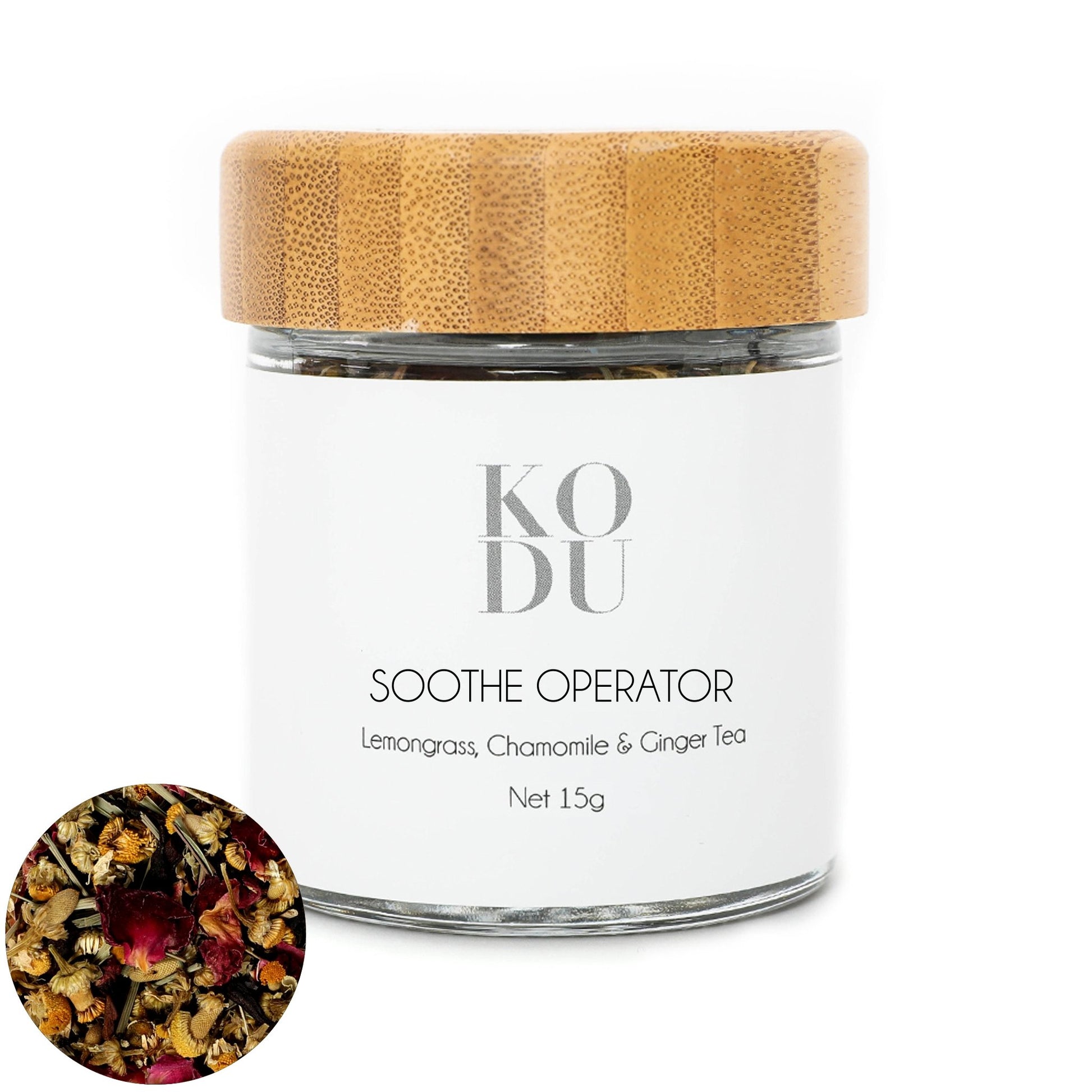 Soothe Operator - Loose Leaf Tea Infusion - Lemongrass, Chamomile, Ginger & Rose - mykodu