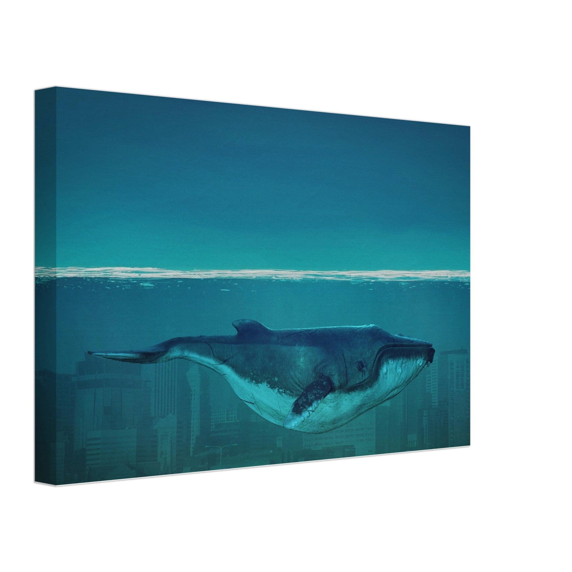 Sunken City And The Whale Canvas Wall Art - mykodu
