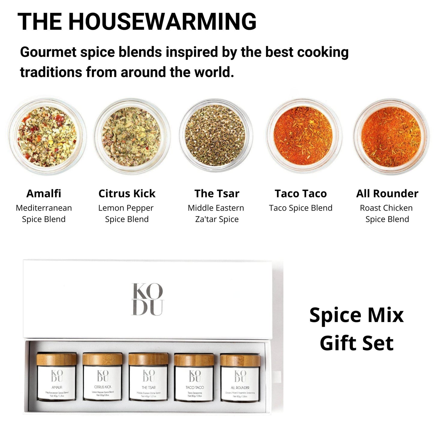 The Housewarming | Spice Gift Set | Home Cooks | Birthday | Foodies - mykodu