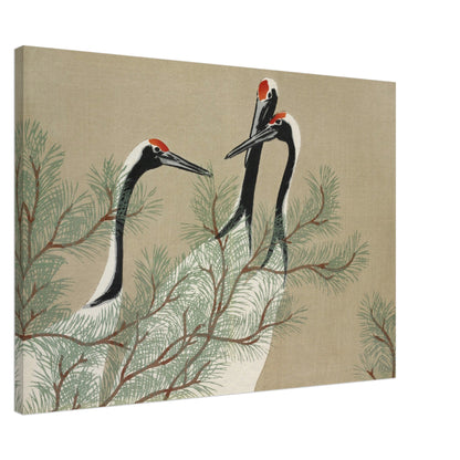 Three Cranes - Framed Canvas Wall Art - mykodu